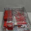 BOOSINY 2 Tier Red Large Stainless Steel Dish Drainers Drying Rack for Kitchen Counter with Drainboard, Rust Proof Metal, Space Saving, Modern Aesthetic, Compact Plates Strainers with Extra Mat
