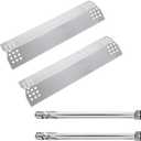 Hisencn Repair Kit Replacement for Kitchen Aid 720-0819 720-0787D 720-0819G 720-0953 720-0953A 730-0953 Gas Grill Model, Stainless Steel 16.5 inch Grill Burners Tube, Heat Plate Tent Shield Deflector