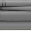 Cosy House Collection Everyday 1500 Series Bed Sheet Set - Ultra Soft & Cool Hotel Luxury Bedding - Deep Pocket - Wrinkle, Stain and Fade Resistant - 4 Piece Set (Queen, Charcoal