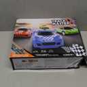 Slot Car Race Track Sets with 4 High-Speed Racing Car, Battery or Electric Race Car Track for Boys and Kids, Dual Racing Game Lap Counter Circular Overpass Track, Gifts Toys for Boys Kids Age 6 7 8-12