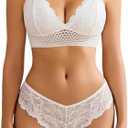 Avidlove Lingerie Set for Women Sexy Lace Bra and Panty Sets 2 Piece Lace Bralette Set Size S