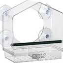 Window Bird Feeder with 4 Extra Strong Suction Cups, Large Outdoor Bird House for Cardinals Bluebird Chickadees etc.