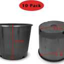 WFLNHB 10 Packs 3 Gallon Flexible Nursery Pot Plastic Gallon Pots, Standard 3 Gallon