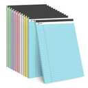 Dynta 12 Pack Legal Pads, 540 Sheets Wide Ruled Lined Writing Note Pads, 8.5 x 11.75 Inch, 45 Sheets Per Notepad, Colored Paper