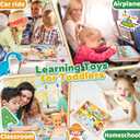 2 x Magnetic Wooden Puzzle for Toddler Travel Toy, Farm Animal Matching Toy Fridge Magnet Montessori Educational Preschool Activities Learning Classroom Roadtrip Christmas Stocking Stuffer Gifts Word