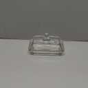6.5'' Clear Glass Butter Dish with Handled Lid,Classic 2-Piece Design Butter Keeper For Countertop,Dishwasher Safe