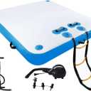 5ft/6ft/8ft/10ft Floating Dock Water Platform, Multi-People Inflatable Floating Mat, Dock Platform for Lake/Boats/Island/Swimming Pool (Blue)