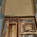 Demigo Acacia Drawer Organizer Set of 5, Cabinet Container Box, Wood Bin Set in Varied Sizes, Dividers Holder for Storage Cooking Utensils Spices Tea Bags Foods Office Items (Brown)