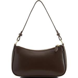 Small Shoulder Bag for women Clutch Purse Handbag with 2 Removable Straps and Zipper Closure Crossbody Bags (Coffee)