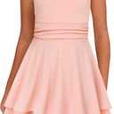 Coedody Tween Girls Sleeveless Summer Dress Kid Casual Beach Mini Loose Athletic Dresses (Pink, 11-12 Years)