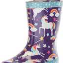 Western Chief Frozen 2 Licensed Waterproof Rain Boots for Boys and Girls, with Easy-On Handles, Unicorn Dreams, Size 2