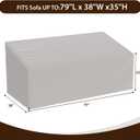 Waterproof Outdoor Sofa Cover, Heavy Duty Outdoor Couch Cover, Large Lawn Patio Furniture Covers with Adjustable Cord Lock, 600D Heavy Duty Oxford Cloth (Gray, 79"W x 38"D x 35"H-1Pack)