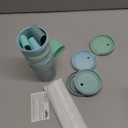 Grow Forward Bamboo Kids Cups with Lids and Straws - 10oz Drinking Cups for Kids with Childproof Twist Lids & Silicone Straws - Eco Friendly, BPA Free, Non Toxic & Dishwasher Safe - Rainforest