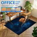 Office Chair Mat for Hardwood Floor&Tile Floor,36"x48" Heavy Duty Desk Chair Mat for Hard Floors,Under Desk Rug for Rolling Computer Chair,Anti Slip,Low Pile Carpet Floor-Starry Blue