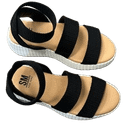 SM New York Women's Wedge Sandals Platform Elastic Strap Platform Sandals, Size 9,5