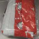 FRAMICS Christmas Snowflake Curtains for Living Room and Bedroom - Blackout, Red, 63 Inch Length, 2 Panels Set, Grommet Window Curtains