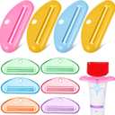 Toothpaste Squeezer, Toothpaste Squeezer Tube Roller 10 Pcs Plastic Holder Clips Plastic Clips for Saving Facial Cleanser Creams Paint for Bathroom Home and Apartment Essentials