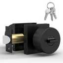 Mega Handles SUANA Entrance Door Knob for Entrance, Bedroom and Bathroom, Reversible Heavy Duty Design Door Knobs, Fits All Standard Door Sizes, Screws Included - Matte Black (1 Pack)