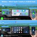 CARPURIDE 10.26 Inch Wireless/Wired Apple CarPlay, Android Auto and Mirror Link - 1600 * 600 IPS Touch Screen Portable Car Stereo, Bluetooth Audio, Siri, Navigation Car Screen for All Vehicles