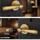 Asidrama 6 Pack Champagne Bronze Privacy Door Handle with Lock