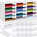 15 Slots Classroom Mailbox Label Paper Storage Cardboard Organizer, White