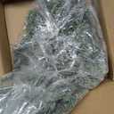 Watayo 2 Pcs Artificial Christmas Snow Teardrop Swag, 23" Faux Snow Flocked Norfolk Pine Teardrop Door Swag, White Frosted Real Touch Pine Wreath Staircase Swags for Xmas Door Mantle Fireplace Decor