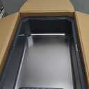 Stainless Steel Litter Box, Extra Large Litter Boxes for Big Cats, XLarge Metal Cat Litter Box with Lid, Anti-Urine Leakage XL Box with High Sides, Easy Clean, Non-Sticky, Scoop Included (Dark Grey)