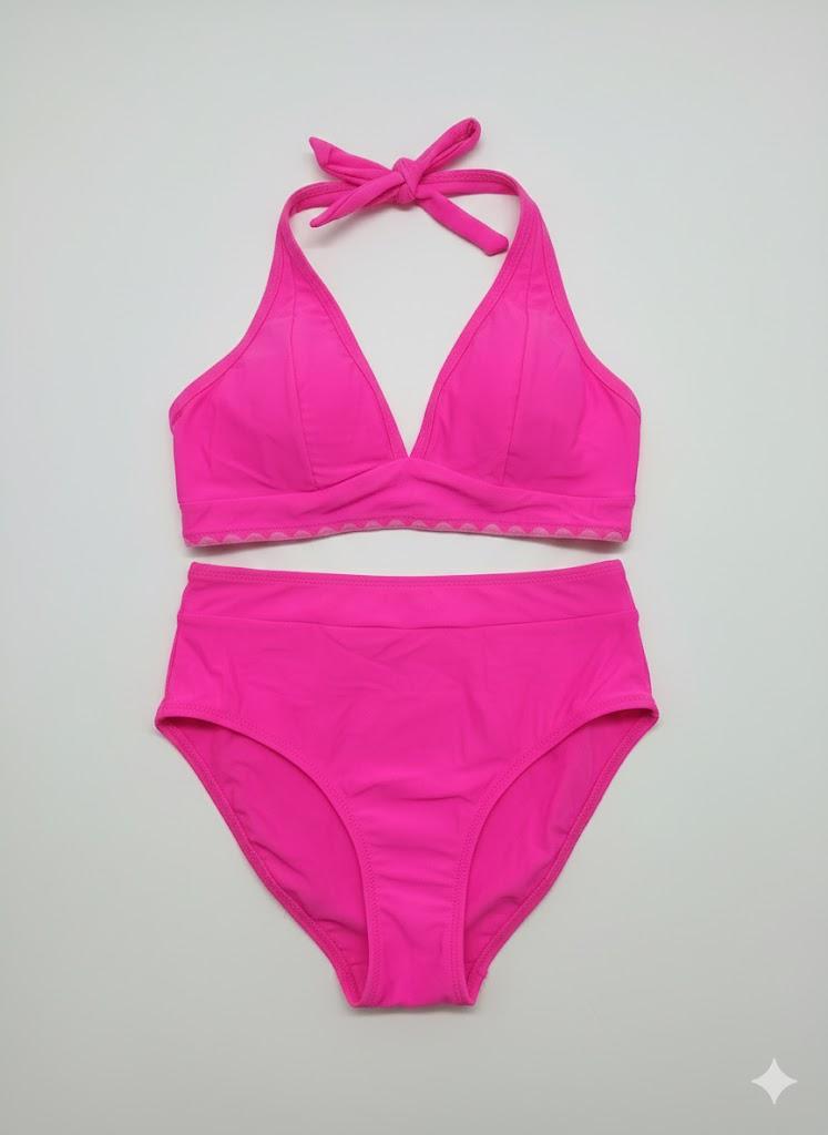 BMJL Women's High Waisted Bikini Sets Sporty Two Piece Swimsuits Color Block Cheeky High Cut Bathing Suits S