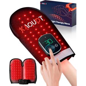 Cordless Red Light Therapy Glove for Hand, 5000mAh Rechargeable Dual-Sided 112 LEDs 660nm&850nm Infrared Light Therapy Device for Hand Fingers Wrist Joint Pain Relief (Black)