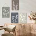 2 x Drsoum Boho Wall Metal Signs Set of 4 Vintage Botanical Prints Retro Plants Rustic Antique Decorative Signs for Bathroom Farmhouse Kitchen Home Decor 12x8in (12L" x 8W")