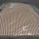 Brown Striped Winsor Chair Cushions with Ties, Dining Kitchen Chair Seat Pads Non Slip Removable Washable Cover 17"x16" Set of 2