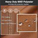 NettyPro Grill Cover Heavy Duty Waterproof 48 inch, Outdoor 2-3 Burners Gas BBQ Cover for Outside Weber, Char-Broil, Brinkmann, Nexgrill Barbecue, Brown