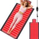 Red Light Therapy Mat, 2in1 LEDs (660nm& 850nm) Red Light Therapy Blanket, Premium Material, Adjustable Timer & Intensity