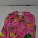 Women's Blouse-Shirt Short-Sleeve Casual-Button-Down Hawaii-Vacation Flamingo-Melons Fruity (X-Large)