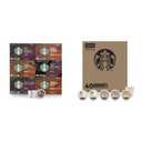 Starbucks Black Coffee K-Cup Coffee Pods Variety Pack for Keurig Brewers 6 boxes (60 pods total) & Flavored K-Cup Coffee Pods Variety Pack for Keurig Brewers 1 box (40 pods), BB 11JUN 26