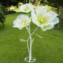 Giant Artificial Flower Decor with Stand,Oversized Freestanding Gradient Statement Flower for Wedding Flower Decor,Event,Commercial Display,Photo Backdrop & Home Decoration (Cyan)