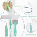 6 Pieces Wood Grain Painting Roller Kit,Wood Grain Roller Painting Tool with Handle DIY Graining Tool Paint Roller Tool Set for Wall Floor Furniture Room Art Decoration