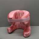 SAGUD Memory Foam Face Pillow for Side Sleeper Anti-Wrinkle Massage Bed Pillow with Soft Pillowcase Beauty Pillow for Sleeping Face Down, Pink