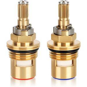 Cartridge for Kohler Faucet K-GP77005-RP & K-GP77006-RP Ceramic Valve, Hot and Cold Faucet Cartridge Replacement Parts, 2 Pack Repair Brass Valve
