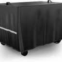Pizza Oven Cart Table Cover, Outdoor Grill Table Cover, Universal Waterproof Patio BBQ Grill Cart Stand-53 X 25 X 32 Inch, Prep Table Cover for Keter Unity XL Portable Outdoor (BLACK)