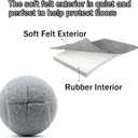 Magicorange 4 PCS Precut Walker Tennis Balls for Furniture Legs and Floor Protection, Heavy Duty Long Lasting Felt Pad Glide Coverings
