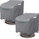 AKEfit Outdoor Swivel Lounge Chair Cover 2 Pack,Heavy Duty Waterproof Patio Chair Covers for All-Weather Protection Outdoor Lawn Furniture,Grey-33Wx35Dx38.5H inches