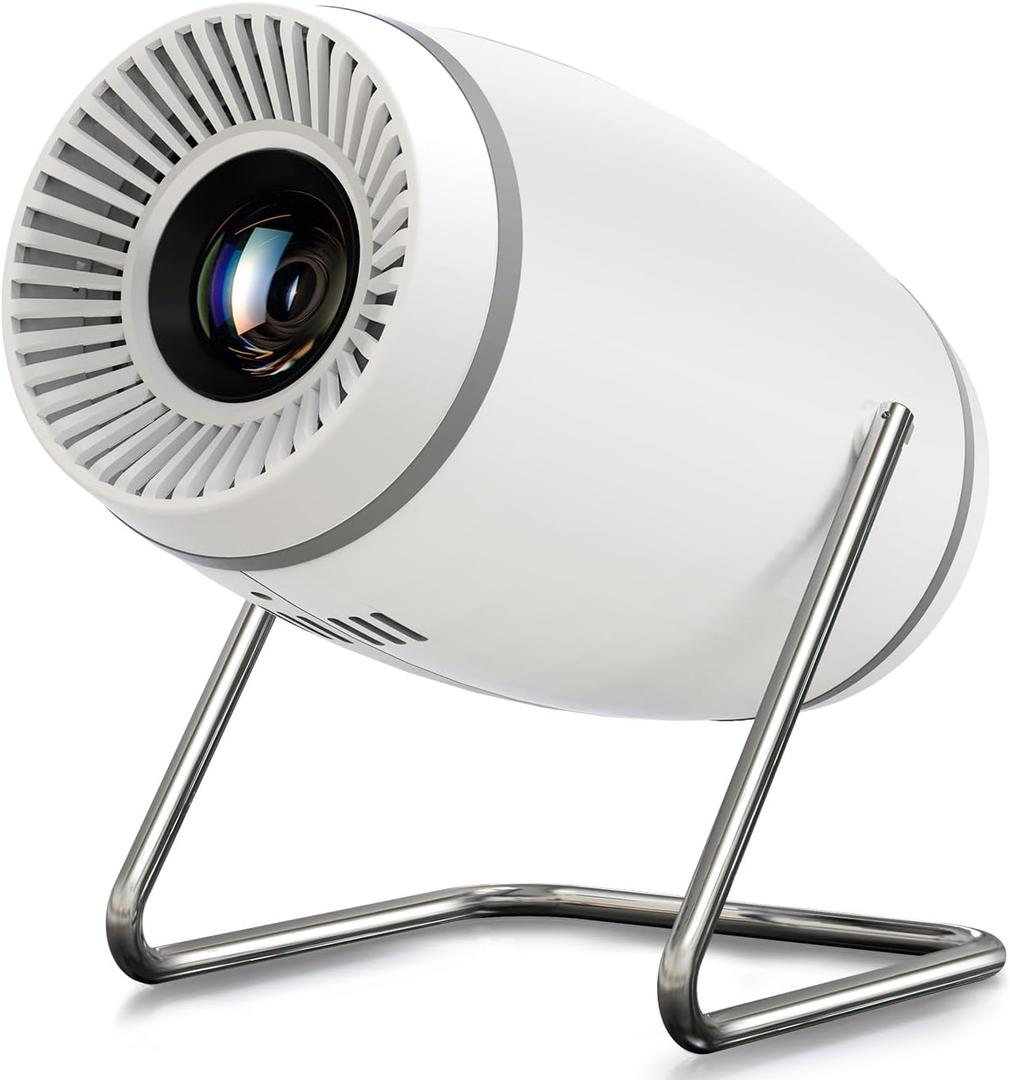 Mini Projector, Projector with WiFi and Bluetooth, 4K 1080P Support Portable Projector 180 Rotatable 130'' Screen Movie Projector Auto Keystone Compatible with HDMI/USB/Smartphone/PC/Laptop