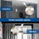 Curtain Tracks Ceiling Wall Mounted Room Divider Curtain Rods Track Ceiling Curtain Track or Wall 6 FT with Hooks Curtain Tracks White Suitable for Living Room Bedroom Bathroom