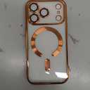 JUESHITUO for iPhone 17 Pro Case with Full Camera Lens Protector(Compatible with MagSafe) (Military Grade Drop Protection) 1X Screen Protector, Magnetic Cover for iPhone 17 Pro, Cosmic Orange