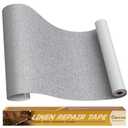 Linen Repair Tape 16x90 inch, Self Adhesive Fabric Patches, Linen Patch Tape Kit, Fabric Repair Tape for Couch Sofas, Headboards, Chairs, Pillows, Curtains, Couches - Medium Grey