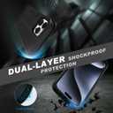 SHIELDON Case for iPhone 15 Pro, Genuine Leather Detachable Wallet Wireless Charging Folio Magnetic Kickstand RFID Blocking Card Slots Shockproof Case Compatible with iPhone 15 Pro 6.1" - Black