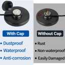 NMO Antenna Mount Magnetic Base 90mm with PL259 Male Connector, 16.4FT/5 Meters Coaxial Cable, Dust Cover Cap for HF VHF UHF NMO GMRS Mobile Car Truck CB Ham Radio Antenna