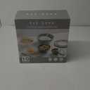 Rae Dunn Mixing Bowls with Lids - 10 Piece Plastic Nesting Bowls Set includes 5 Prep Bowls and 5 Lids (Grey) 