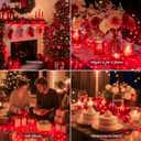 litogo 24 Pack Red Fairy Lights Battery Operated with Timer, 20 LED 3 Modes Twinkle Light, 7ft Waterproof Silver Wire Mini Small Bulk Mason Jar String Light, Decor for Wedding Party Christmas